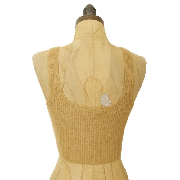 EVERLANE The Cozy Stretch Tank Wool Blend Size S Camel Brown NWT B15 - Picture 4 of 6